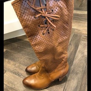 Aldo’s cognac leather boots never worn